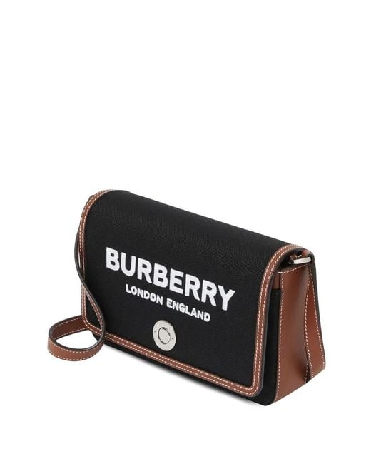 Burberry Black Small Logo-Print Crossbody Bag