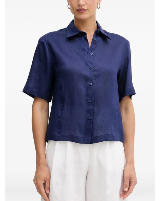 Sisley Blue Short-Sleeve Shirt