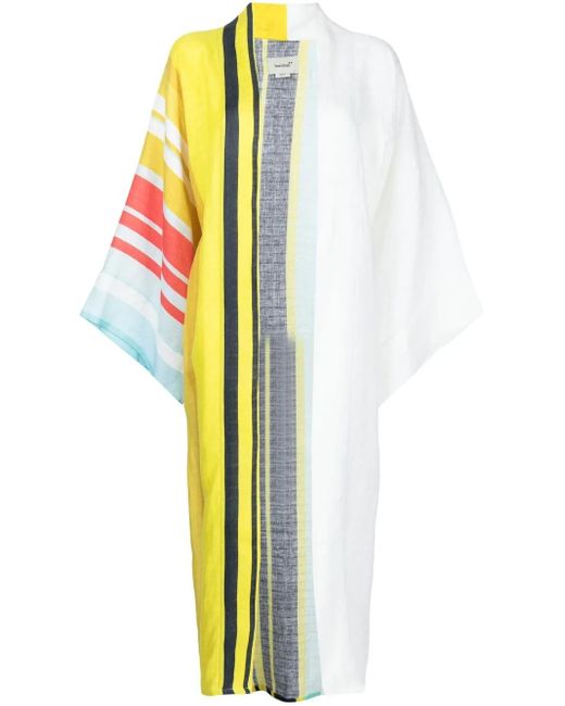 Caftan Cairo À Rayures Bambah en coloris White