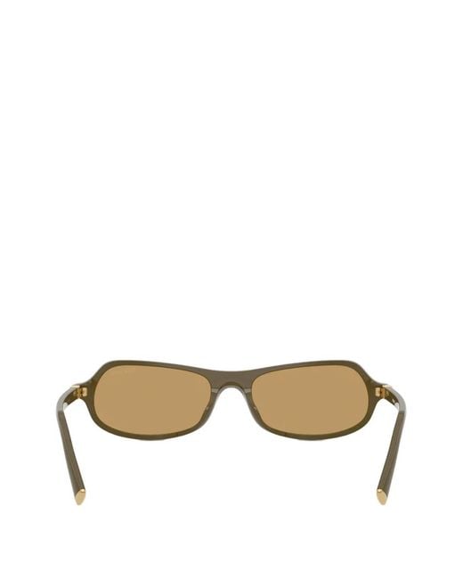 Miu Miu Metallic Geometric Logo Sunglasses