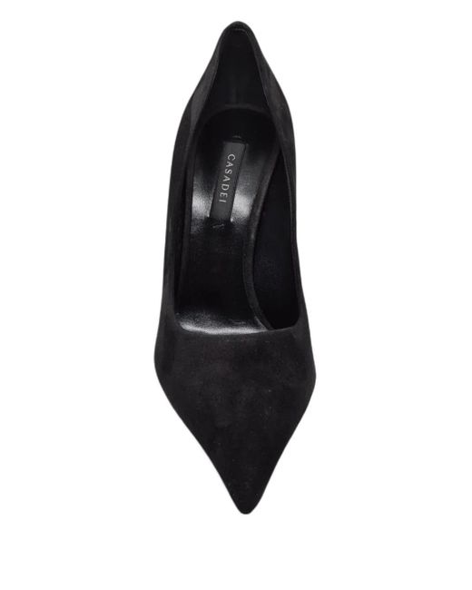 Casadei Black Pointed Stiletto Pumps