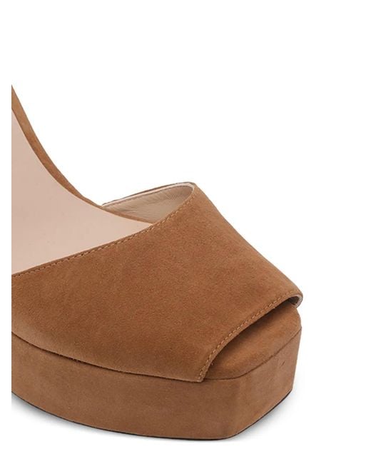Escarpins À Plateforme À Bride Cheville Stuart Weitzman en coloris Brown