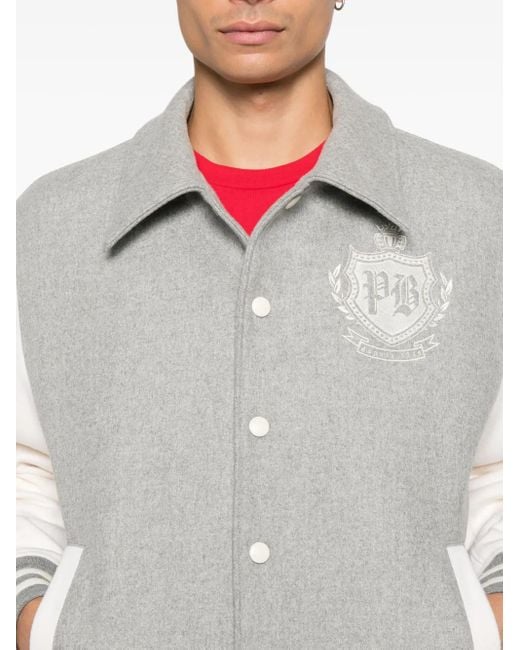 Balmain Gray Jacket With Wool Buttons for men