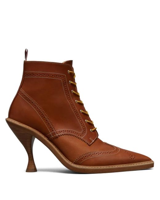 Stivali Wingtip 90Mm di Thom Browne in Brown