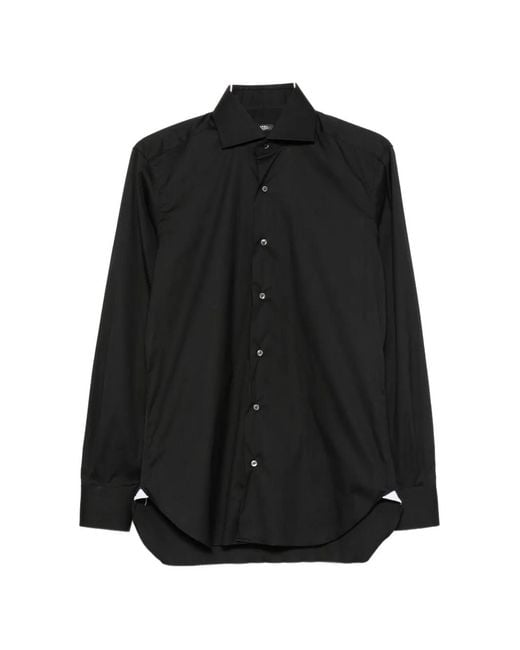Barba Napoli Black Long-Sleeve Shirt for men
