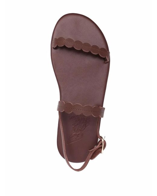 Ancient Greek Sandals Brown Aroula Leather Sandals