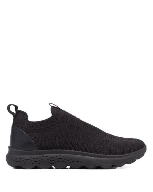 Geox Black Spherica Slip-On Sneakers for men