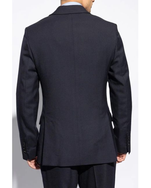 AMI Blue Double-Breasted Blazer for men