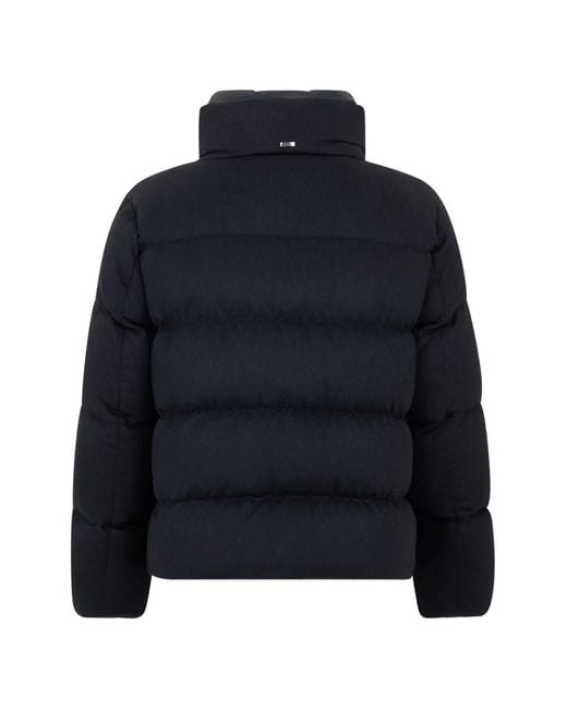 Herno Blue Padded High-Collar Jacket for men