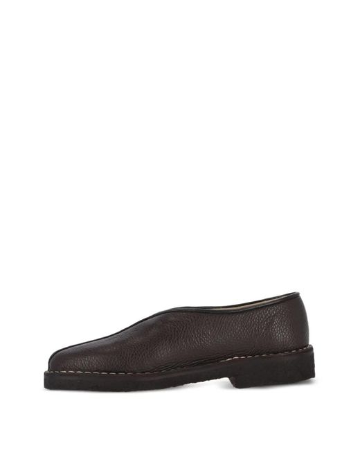 Lemaire Black Leather Loafers