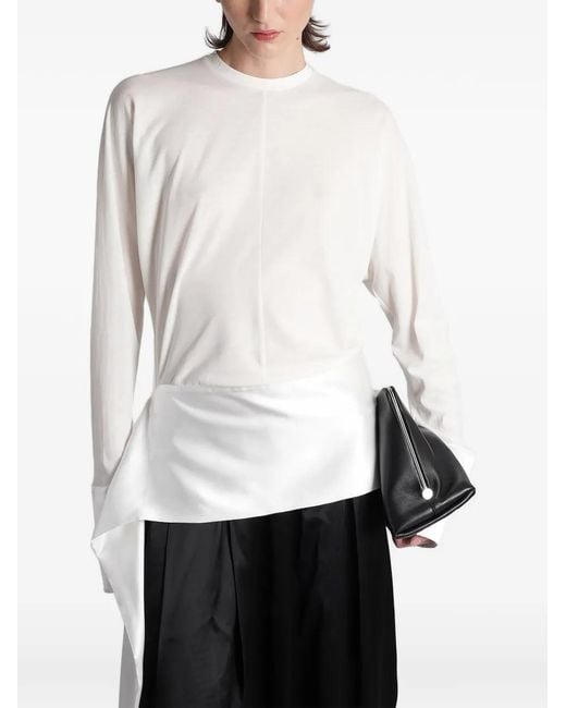 Blusa Luna Drapeada DARKPARK de color White