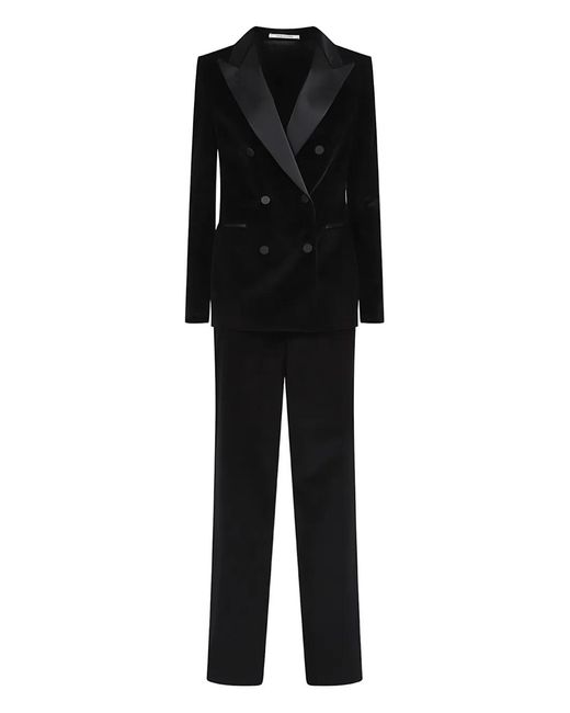 Tagliatore Black Double-Breasted Suit