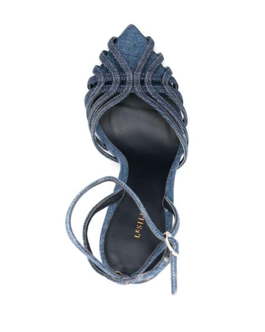 Le Silla Blue Embrace 110mm Denim Sandals