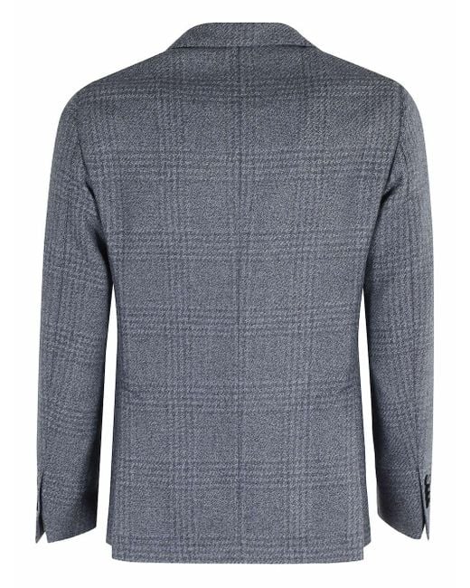 L.b.m. 1911 Blue Checked Single-Breasted Blazer for men