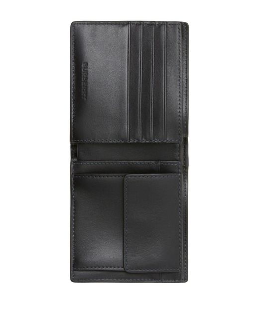 Burberry Black Check-print Bifold Wallet for men