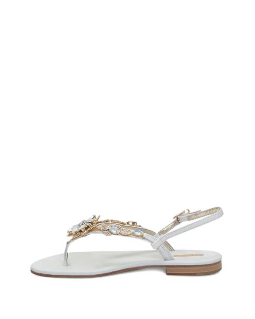 Sandali Con Cristalli di Emanuela Caruso in White