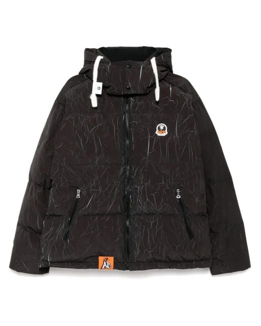 Aape By A Bathing Ape Wattierte Jacke Mit Knittereffekt in Black für Herren