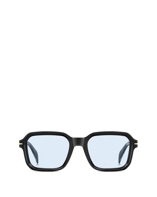 David Beckham Black Geometric-Frame Sunglasses for men