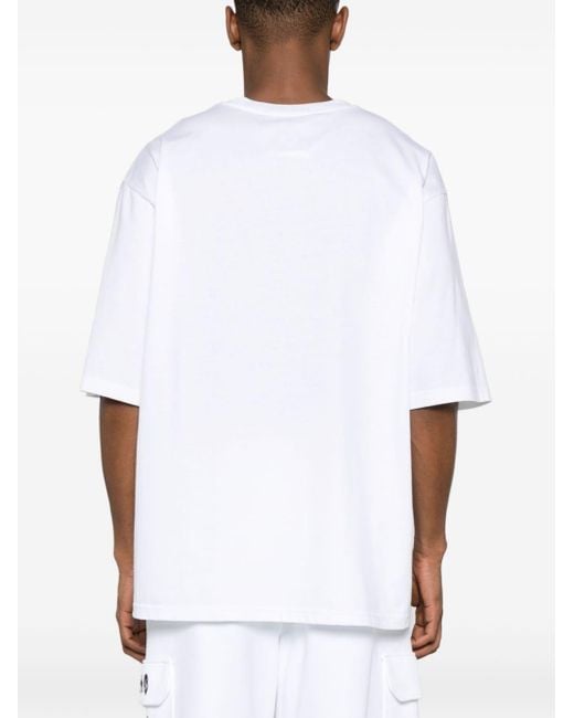 T-shirt en coton à imprimé Teddy Bear Moschino pour homme en coloris White