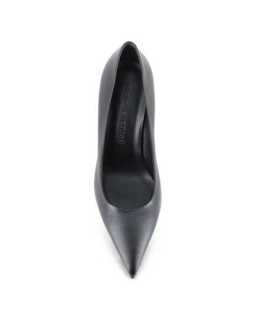 Sergio Levantesi Black Pointed-Toe Pumps