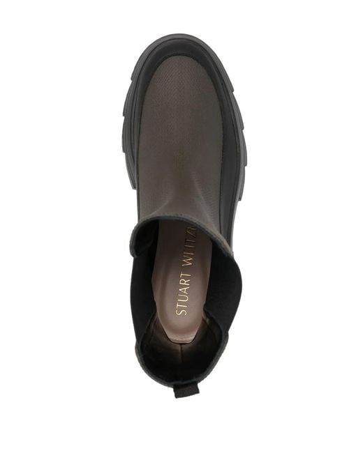 Stuart Weitzman Black Military Slip-On Boots