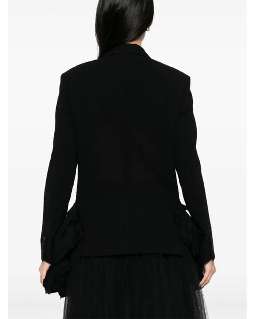 Blazer À Ourlet Asymétrique Comme des Garçons en coloris Black