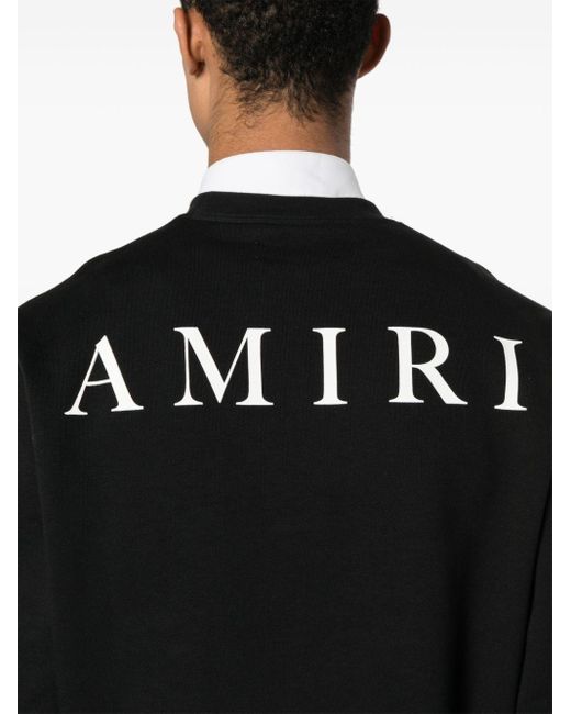 Amiri Black Ma-print Cotton Sweatshirt - Men's - Cotton for men