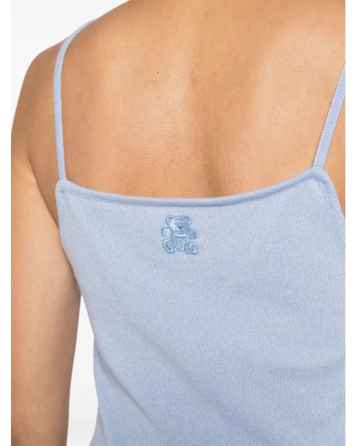 Teddy Cashmere Blue Rapallo Cashmere Tank Top