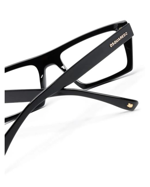 DSquared² Black D20130 Square-Frame Glasses for men