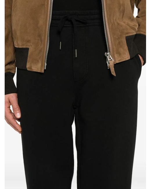 Tom Ford Black Cotton Track Pants for men