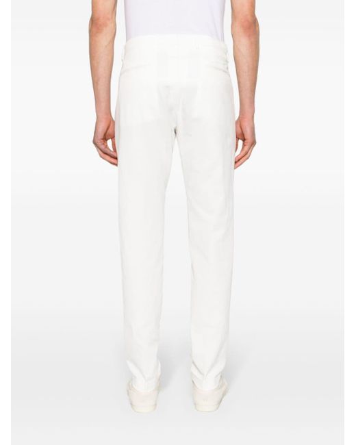 Pantalones tapered con pinzas invertidas Briglia 1949 de hombre de color White