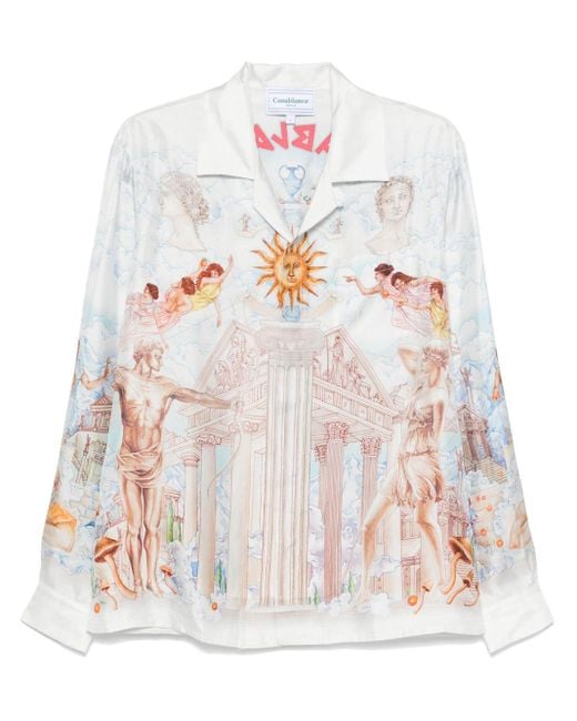 Casablanca White Le Temple Du Savoir Shirt