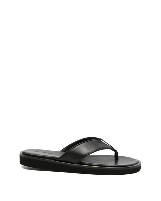Dear Frances Black Capri Flat Sandals