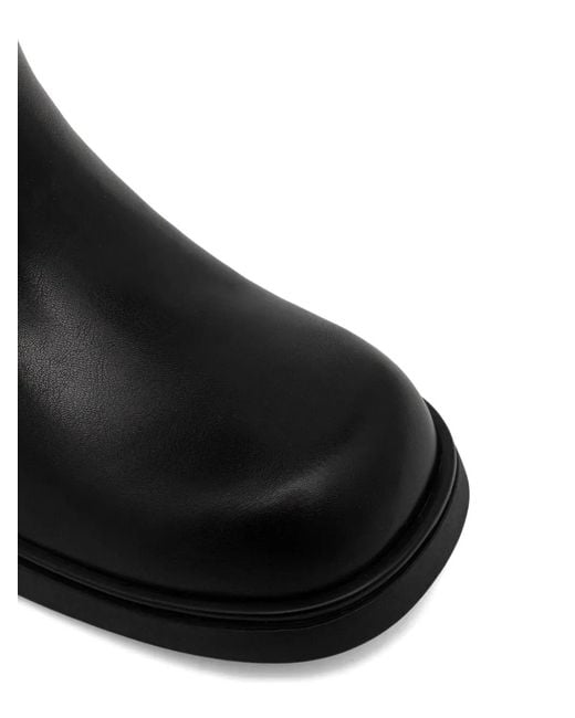 ARMANI EXCHANGE Black Buckle-Detail Boots