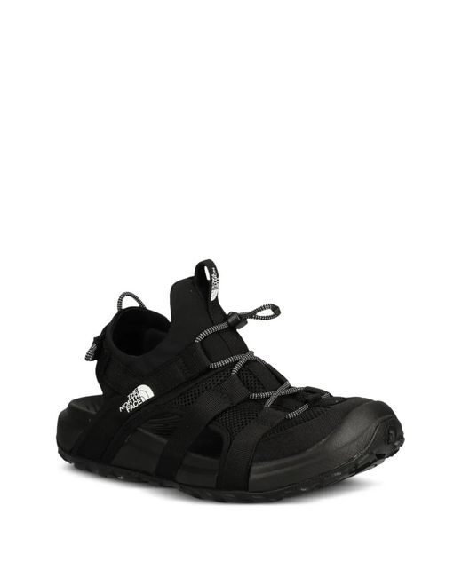 The North Face Black Explore Touch-Strap Drawstring Sandals for men