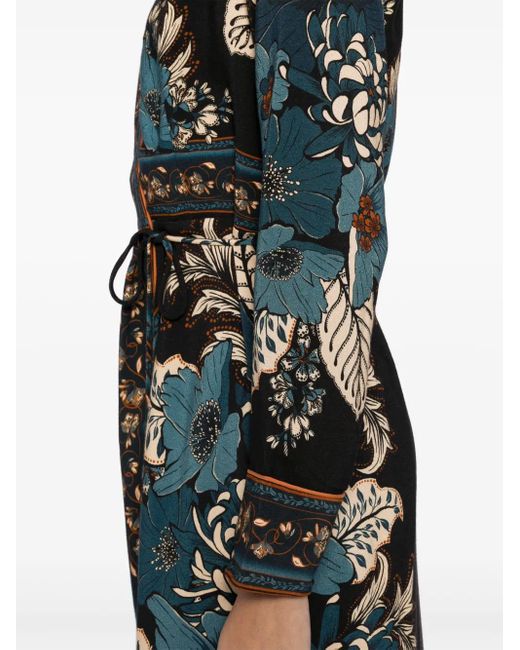 Vestido midi con diseño cruzado Farm Rio de color Black