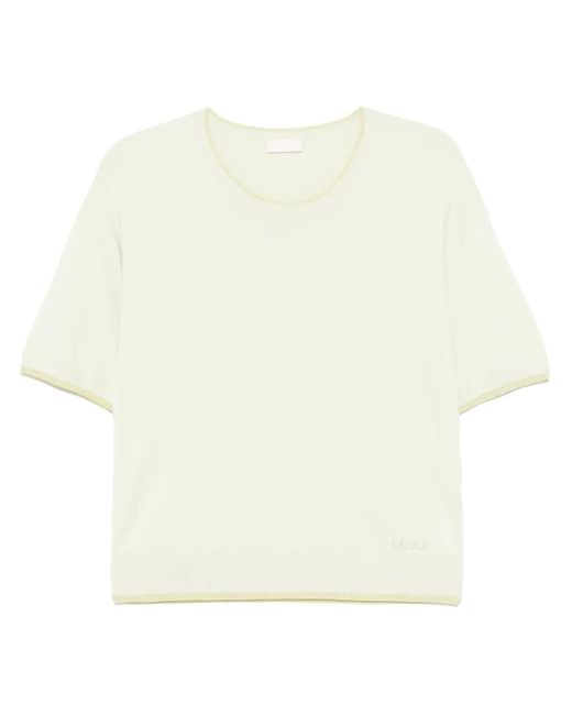 Liu Jo White Fine-Knit Top