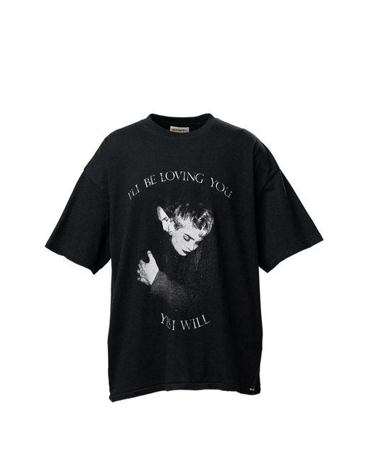 KAMIYA Black Graphic-Print T-Shirt for men