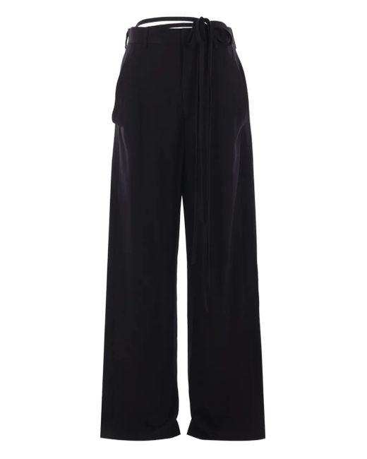 Ann Demeulemeester Blue Anneke Palazzohose Mit Schnürung