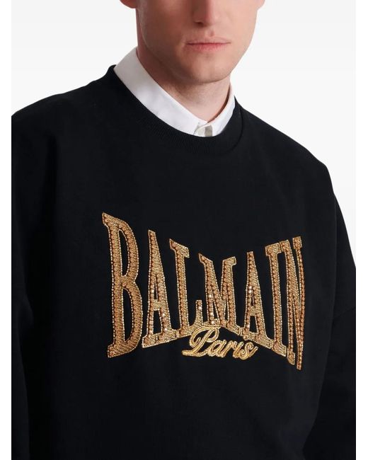 Balmain Sweater Met Logo in het Blue voor heren