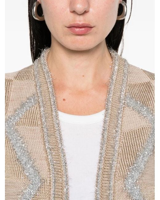 Cecilia Prado Natural Diamond Pattern Cardigan