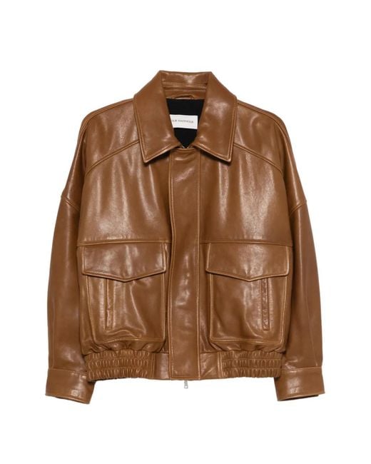 Nour Hammour Brown Runa Flap-Pocket Jacket
