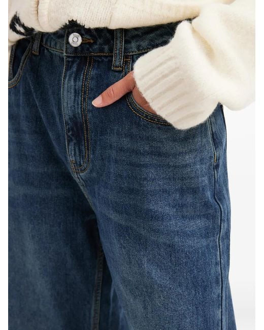 B+ AB Blue Wide-Leg Jeans