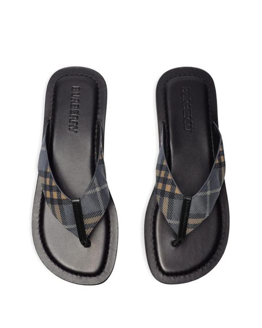 Burberry Blue Check Pavilion Sandals for men