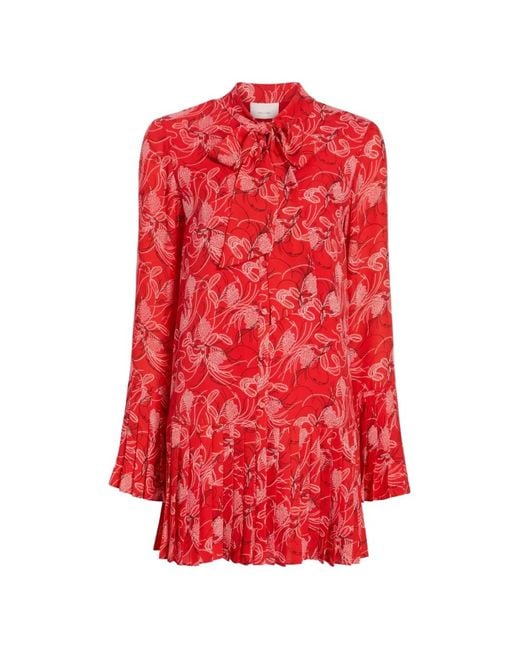 Cinq À Sept Red Robe Alinda À Fleurs