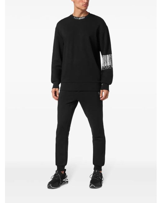 Philipp Plein Black Barcode Sweatshirt for men
