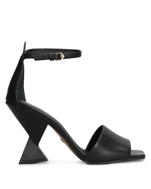 Carrano Black 95Mm Leather Sandals