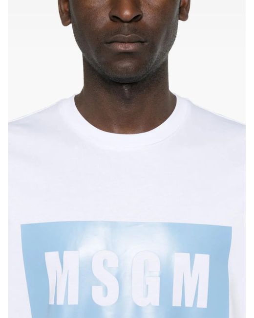 メンズ MSGM Logo-print T-shirt White