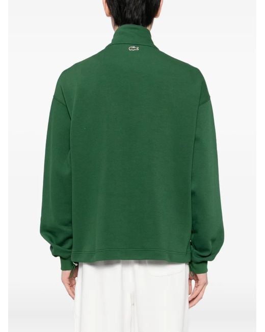 Felpa Con Applicazione di Lacoste in Green da Uomo