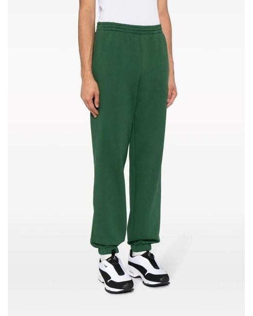 Lacoste Green Logo-Patch Cotton-Blend Track Pants for men